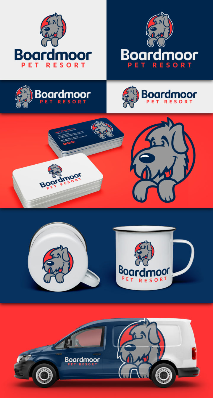 Dog Boarding Logo Design Hi five Design