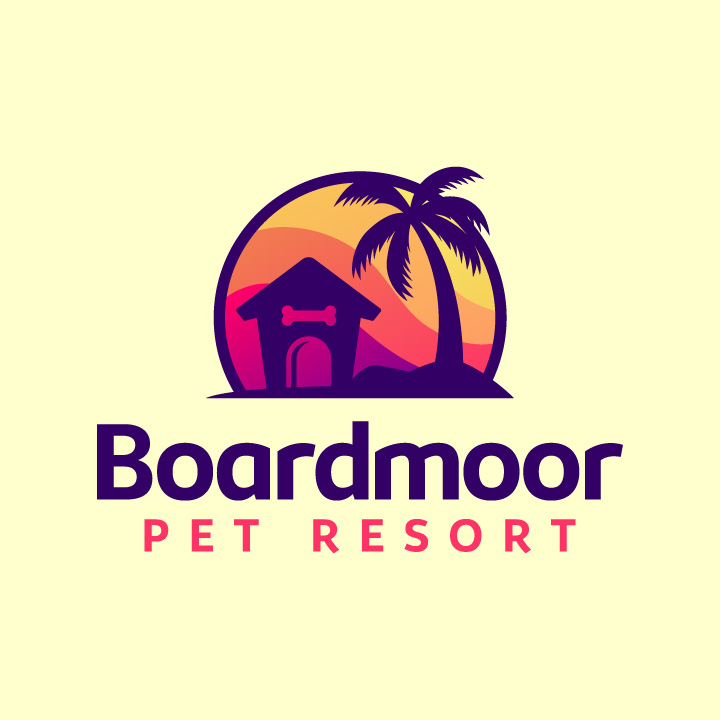 Dog Boarding Logo Design Hi five Design