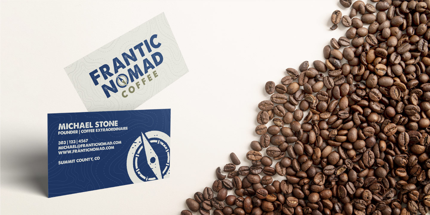 coffee logo, coffee logo designer colorado springs, coffee logo maker, cool coffee logo, nomad logo, coffee bean logo, graphic designer colorado springs, hi-five design