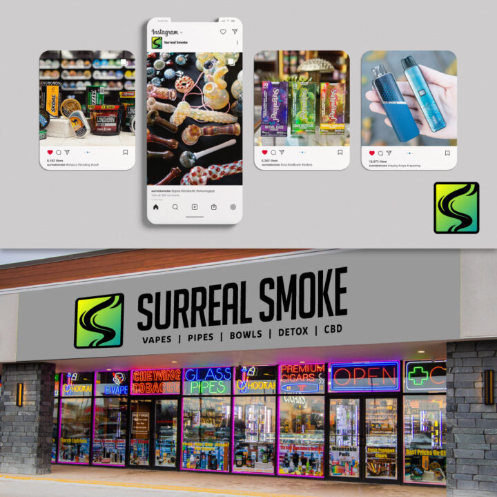 smoke shop logo design, smokers logo design, smoke shop tucson az, hi-five design, logo designer tucson, az