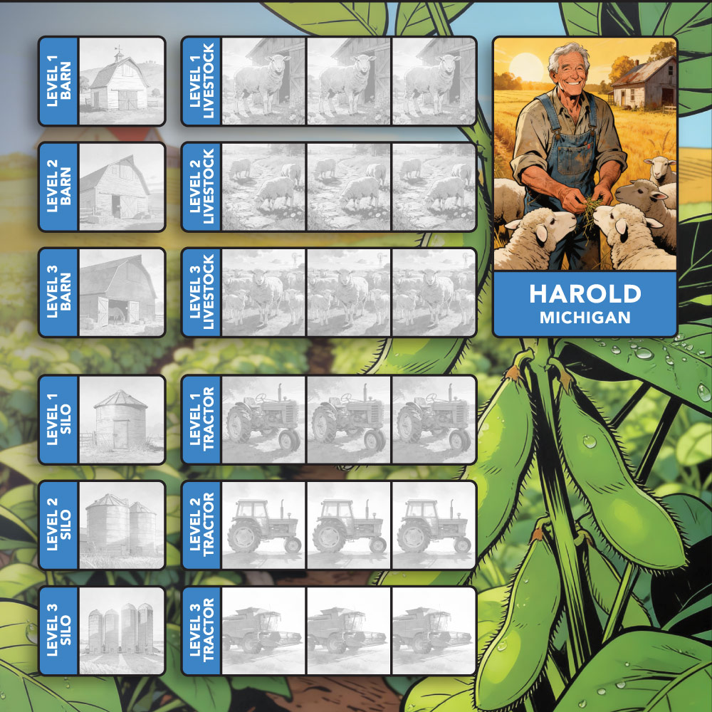 board game design, board game designer colorado springs, board game designer denver, 4 Seasons Farming board game, hi-five design, graphic designer colorado springs