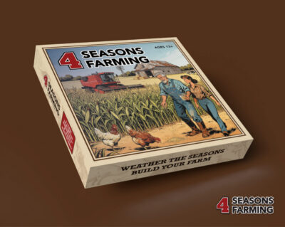 board game design, board game designer colorado springs, board game designer denver, 4 Seasons Farming board game, hi-five design, graphic designer colorado springs