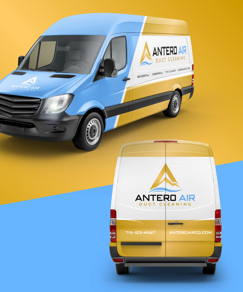 hvac logo design, air quality logo design, mountain logo design, hvac logo design colorado sprigns, graphic design colorado springs, logo design colorado springs, hi-five design